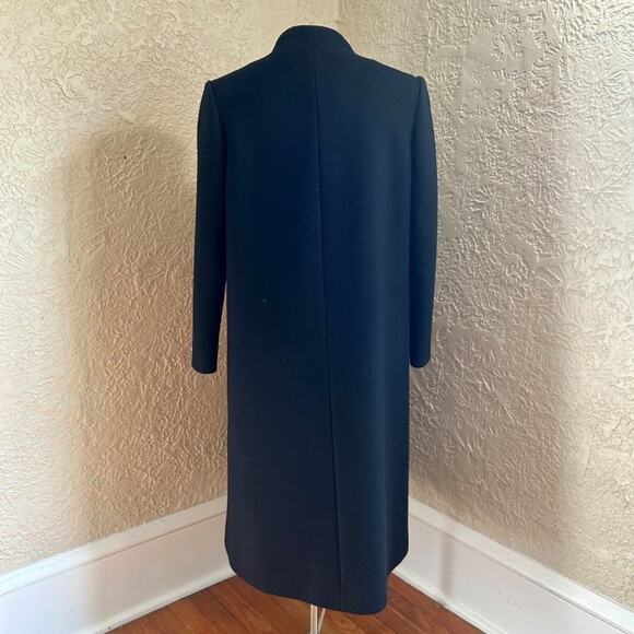 Vintage 1960s Womans’ Alorna Black 100% Forstmann Fabrics Wool Long Overcoat - Picture 4 of 16
